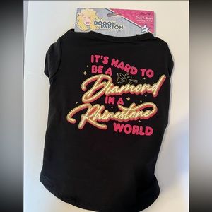 Dolly Parton Doggy Parton "Hard to Be a Diamond" T-shirt for Dogs Size M NWT